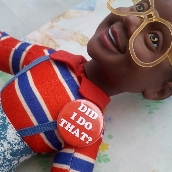 Vintage 17" Steve Urkel Doll + Vtg Pin - Picture 3 of 12